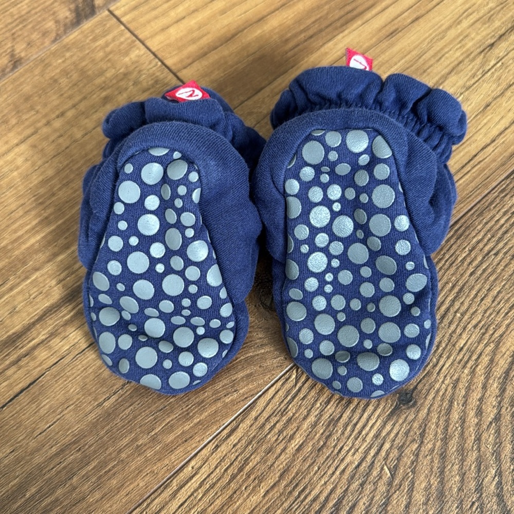 Zutano baby booties, blue, size 18 months - Picture 2 of 4